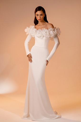 Свадебное платье рыбка (русалка) со шлейфом #5190